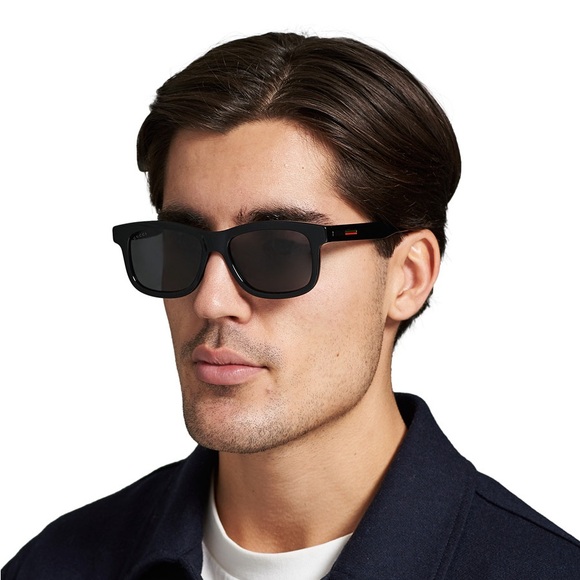NEW GUCCI BLACK GREY SUNGLASSES GUCCI MEN SUNGLASSES - Picture 5 of 6